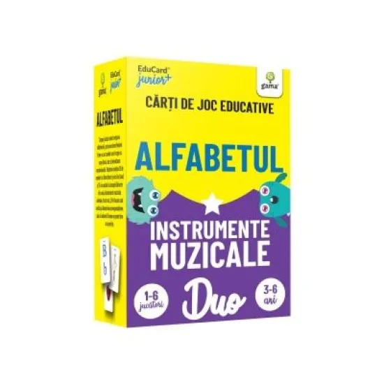 Duo Card. Alfabetul. Instrumente muzicale. Carti de joc educative Duo Card. Alfabetul. Instrumente muzicale. Carti de joc educative