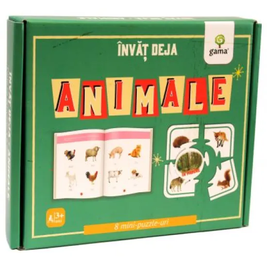 Invat deja animale. 8 mini-puzzle-uri Invat deja animale. 8 mini-puzzle-uri