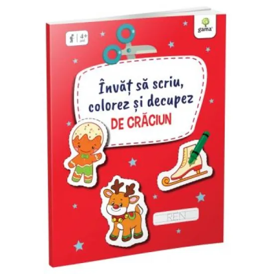 Invat sa scriu, colorez si decupez. De Craciun Invat sa scriu, colorez si decupez. De Craciun