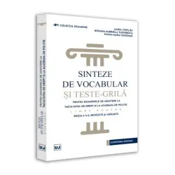 Sinteze de vocabular si teste-grila pentru examenele de admitere la Facultatea de Drept si la Academia de Politie. Limba romana - Maria Copilau